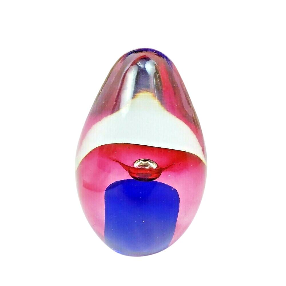Dynasty Gallery Heirloom Murano Style Paperweight Bubble Hand Blown Art Glass